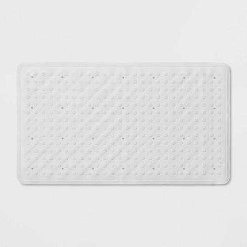 Square Rubber Shower Mat: Mildew Resistant Non-Slip Stall Mat