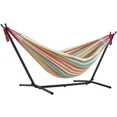 Vivere 9ft Double Cotton Hammock with Stand