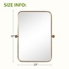 PexFix Iron Round Corner Rectangle Three Color Swivel Hardware Wall Mirror - 2 of 4