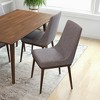 Mid-Century Dining Chair 2-Pack – Velvet Upholstery, Solid Wood Legs, Indoor/Outdoor Lounge - 3 of 4