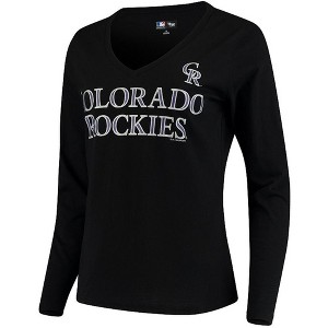 G-III Sports Womens Colorado Rockies Graphic T-Shirt, Black, XX-Large - 1 of 1