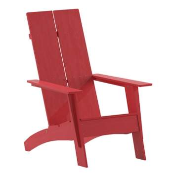 Flash Furniture Sawyer Modern All-Weather Poly Resin Wood Adirondack Chair