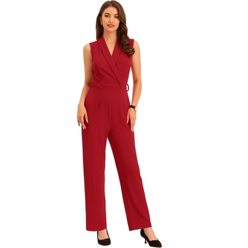  Allegra K Women's Wide Leg Jumpsuit 2024 Sleeveless Collared  Tie Waist Coverall Button Down Cargo Jumpsuits X-Small Apricot : Clothing,  Shoes & Jewelry