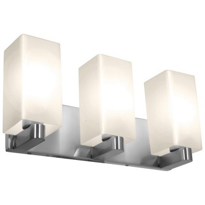 Archi Brushed Steel 3-Light Dimmable Vanity Fixture