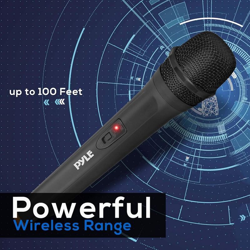 Pyle Portable VHF Wireless Microphone System - Black, 3 of 8