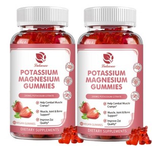 High Absorption Magnesium Glycinate 500mg & Potassium Citrate 200mg - Chewable Gummy for Calm Mood & Energy - 1 of 4