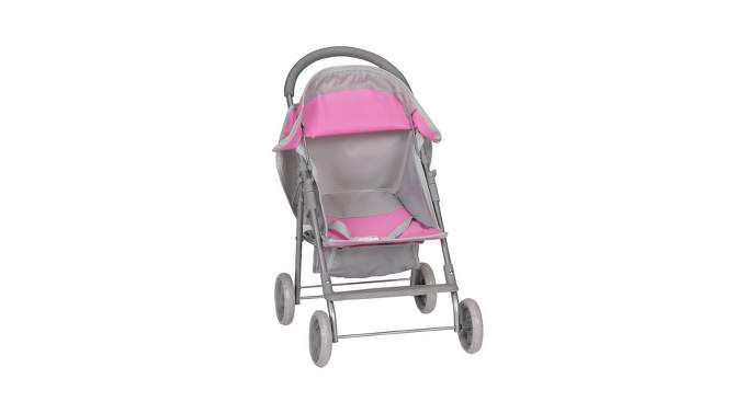 Glide Folding Single Doll Stroller - Gray/Pink, 2 of 8, play video