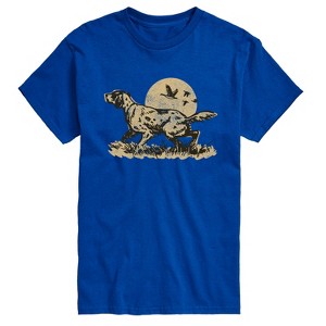 Men's - Instant Message - Rustic Birds And Dog Short Sleeve Graphic T-Shirt - 1 of 4