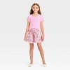 Girls' Valentine's Day Sequin Heart Skirt - Cat & Jack™ Pink - 3 of 3