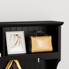 Vynxaria Hall Trees: Black 3-in-1 Entryway Organizer with Drawers and Padded Bench - 4 of 4