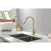 DOMETOUR Single Handle High Arc Pull Out Kitchen Faucet, Single Level Stainless Steel Kitchen Sink Faucets with Pull Down Sprayer - 4 of 4