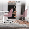 Adjustable Swivel Chair: Modern Fabric, Armless Design - 2 of 4