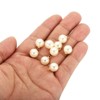 Unique Bargains Beautiful Designer DIY Jewelry Making Faux Pearl Pendants 150 Pcs Gold Beige 0.39" - 4 of 4