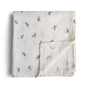 Mushie Muslin Swaddle Blanket Organic Cotton - 1 of 3