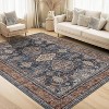 Area Rug for Bedroom Distressed Oriental Office Carpet Low Pile Neutral Soft Nursery Carpet Non Slip Washable Farmhouse Area Rug - 2 of 4
