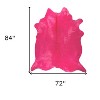 Pink Cowhide Hand Knotted Area Rug - 3 of 4