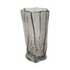 Modern Glass Vase - Handcrafted Decorative Centerpiece for Home & Office - Elegant Glass Flower Vase for Bedroom, Living Room & Dining Table - 9" Gray - 4 of 4