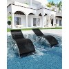 Aluminum Alloy Sun Lounger with Adjustable Reclining Positions, Plush Padding, for Indoor & Outdoor Use, Poolside, Patio, Balcony - 4 of 4