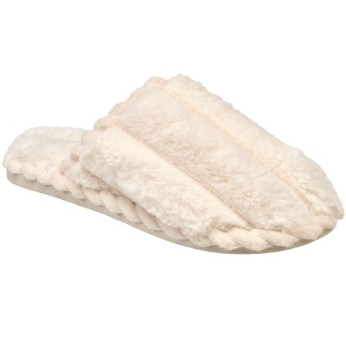 Women's Paris Crossband Faux Fur Slippers - Stars Above™ : Target