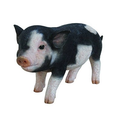 5" Polyresin Standing Baby Pig Statue Dark Brown - Hi-Line Gift