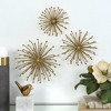 Uttermost Aga Gold Metal Wall Decor Set/3 - Modern Floral Motif Metal Art, Brass Finish, Sizes 11x7x11 inches - 2 of 4
