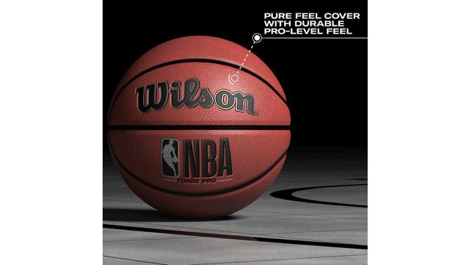 Wilson NBA Forge Pro 28.5&#34; Basketball - Brown, 2 of 12, play video