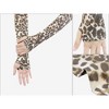 INSPIRE CHIC Women's Sun Protection Leopard Print Compression Sleeves Gloves with Tumb Hole 1 Pair - 3 of 4