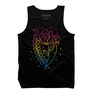 Design By CoolAnimalCo Humans Floral Pride Flag Boho Lotus By CoolAnimalCo Tank Top - 1 of 2