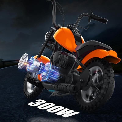 Garvee Electric Dirt Bike for Kids with 15 MPH Top Speed, 24V 300W Motor, LED Lights & 12" Air-Filled Tires