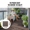 VEVOR Interlocking Deck Tiles Plastic Wood, 10 Pack,12"x12" 10 sq. ft Waterproof Outdoor Flooring All Weather Use,Patio Floor Decking Covering Tiles - 3 of 4