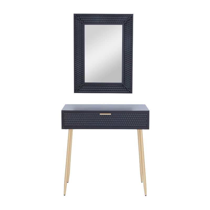 Set of 2 Contemporary Wood Console Tables with Mirror - Olivia & May, 2 of 8