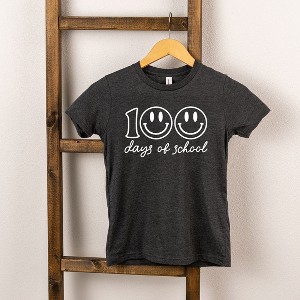 The Juniper Shop 100 Days Of School Smiley Face Toddler Short Sleeve Tee - 1 of 2