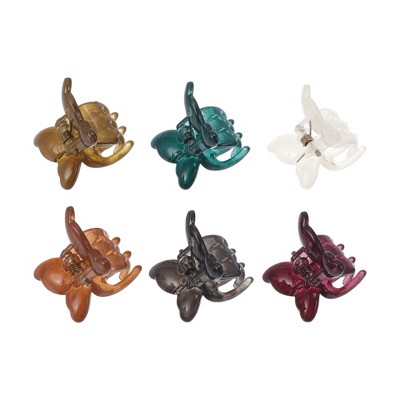 Unique Bargains Fashion Butterfly Small Clip Multicolor 6 Pcs