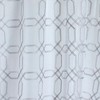 Set of 2 Modern Threads Sheer Geometric Curtain Panel, Oyster - 2 of 2