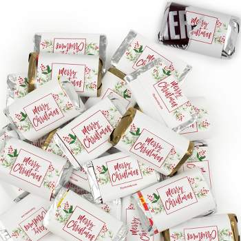 Christmas Candy Party Favors Hershey's Miniatures Chocolate by Just Candy - Merry Christmas
