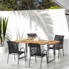 vidaXL Patio Chairs 4 pcs Steel and Textilene Black - 2 of 4