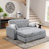 Andrea Convertible Futon Sleeper Sofa Light Gray - Serta - 2 of 4