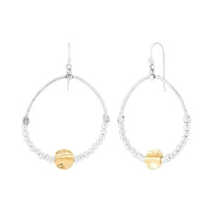 Silpada 'Haven' Sterling Silver and Brass Hematite Drop Earrings - 1 of 4