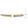 EVERLY JEWELRY | Two Tone Silver twisted white 2 row Hinge wide Bangle - 2 of 4