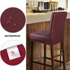 PiccoCasa Waterproof PU Leather Pub Counter Height Side Chair Covers with Elastic Band - 3 of 4