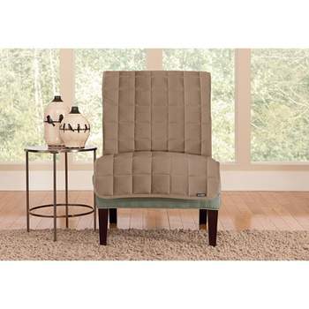 Deluxe Pet Armless Chair Slipcover Cover Sable - Sure Fit
