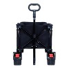 FURNIinspire Wheelbarrows And Lawn Carts Garden Cart Yard Cart, Collapsible Folding Wagon, Beach Wagon For Camping, Black, 46.85"*22.05"*41.34" - 4 of 4