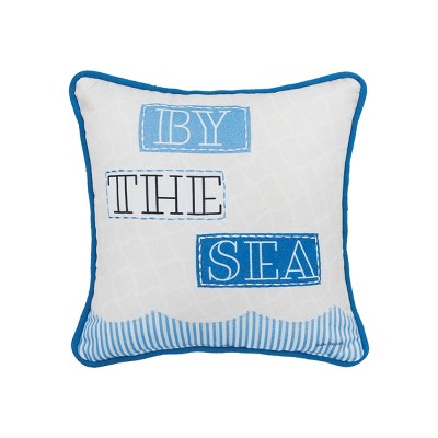 C&F Home 10" x 10" By The Sea Printed and Applique Small Petite Throw Pillow