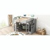 MAYEERTY Modern Solid Wood High-Capacity Slatted Frame King Platform Bed£¬Gray - 2 of 4