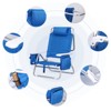 Beach Chair for Adults, Camping Chair, 7-Position Reclining Backpack Beach Chair with Cooler, Cupholder & Umbrella (Blue 1-Pack) - 3 of 4