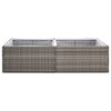vidaXL Garden Planter Gray 61.8"x31.5"x15.7" Poly Rattan - 4 of 4