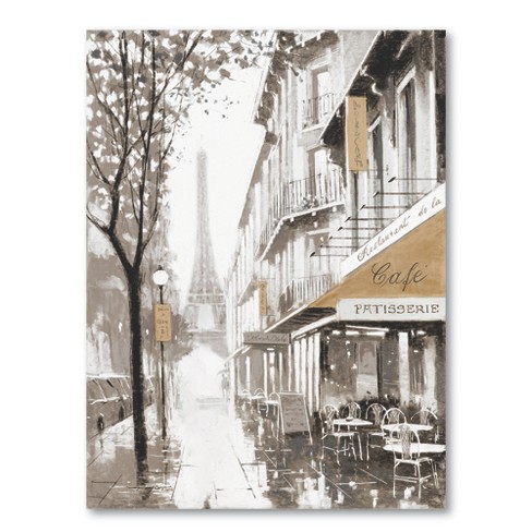 Courtside Market Stroll Through Paris I Gallery-Wrapped Canvas - image 1 of 4