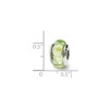 Black Bow Jewelry Green and White Glass Sterling Silver Bead Charm - 2 of 3