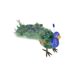 Northlight 19" Peacock Bird with Closed Tail Feathers Christmas Ornament - Green - 1 of 3