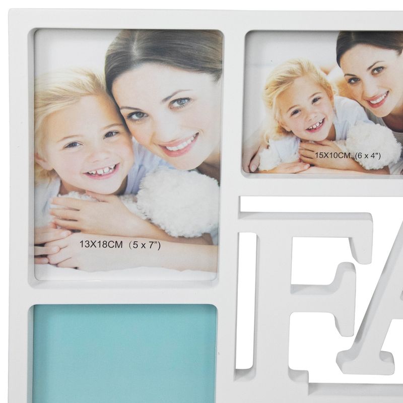 Northlight 28.75" White Multi-Size "Family" Collage Photo Picture Frame Wall Decoration, 5 of 8